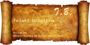 Teleki Brigitta névjegykártya